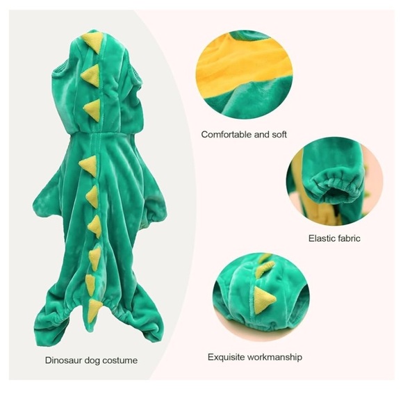 Other - NEW Green Dinosaur Dog Outfit Size S